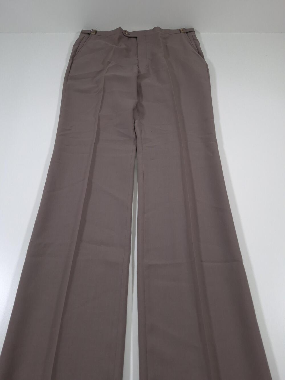 VTG Jaymar Dress Pants Mens 38x36 Brown Flat Front Adjustable Waist USA NWT